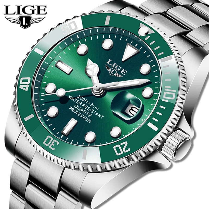Luxury Watch Maker - LIGE Top Brand Luxury Fashion Diver
