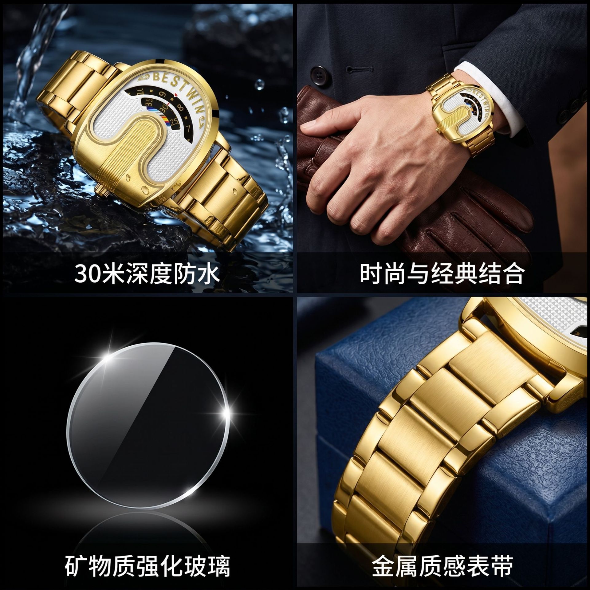 Gold Top Brand Luxury Men Watc - Luxury Watch Gold ulasan dan harga