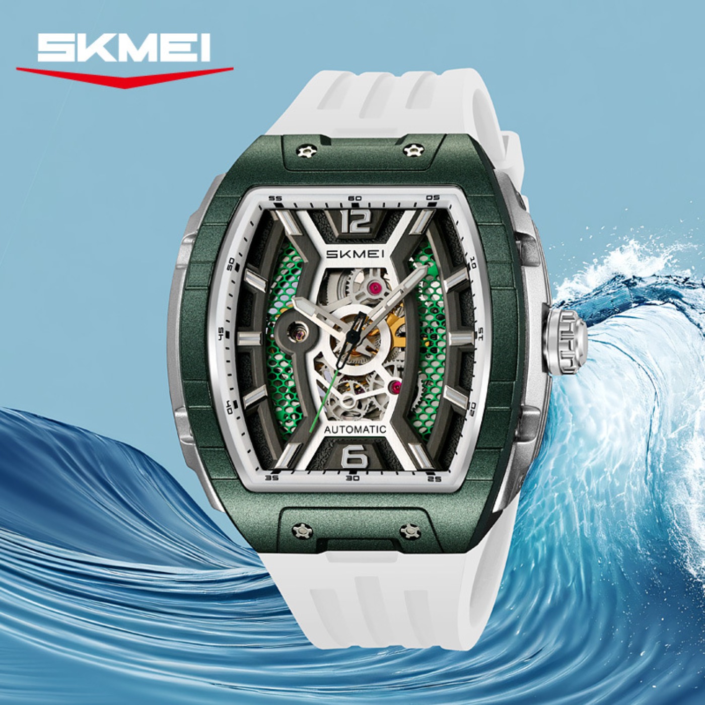 Rose Gold Tonneau Men's Automa - Luxury Watch Gold ulasan dan harga