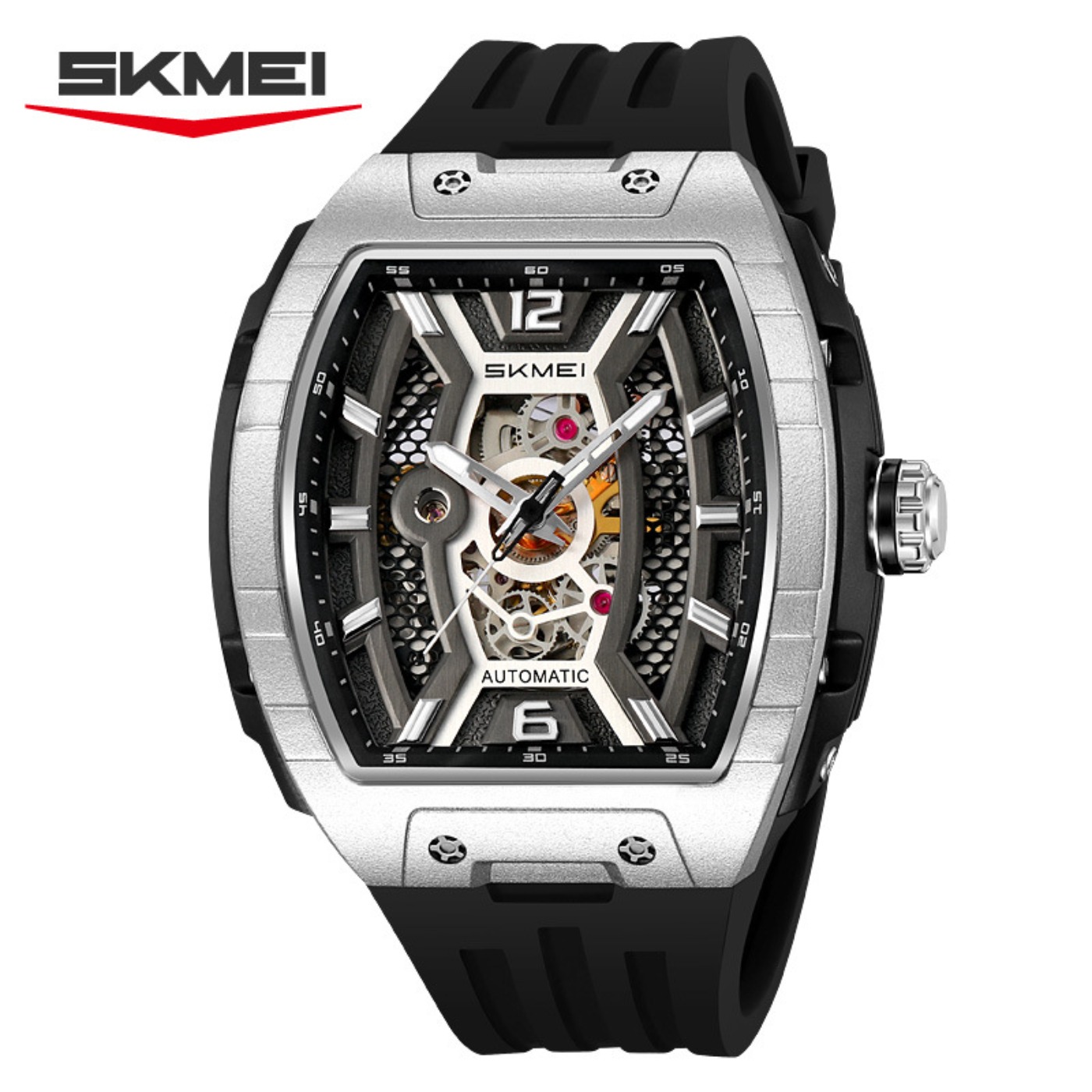 Rose Gold Tonneau Men's Automa - Luxury Watch Gold ulasan dan harga
