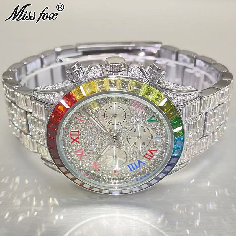 MISSFOX Luxury Iced Watch For  - Luxury Watch Maker ulasan dan harga