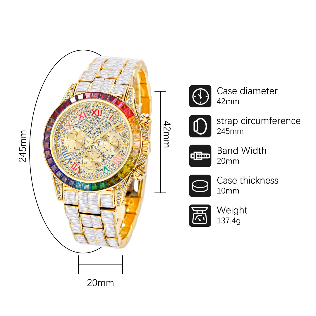 MISSFOX Luxury Iced Watch For  - Luxury Watch Maker ulasan dan harga