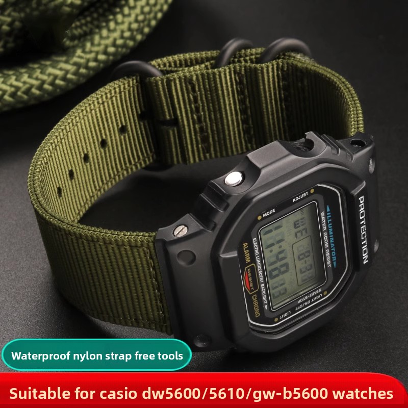 Nylon Watch Strap For Casio G- - Casio Watch G-Shock Dw-5600 ulasan dan harga