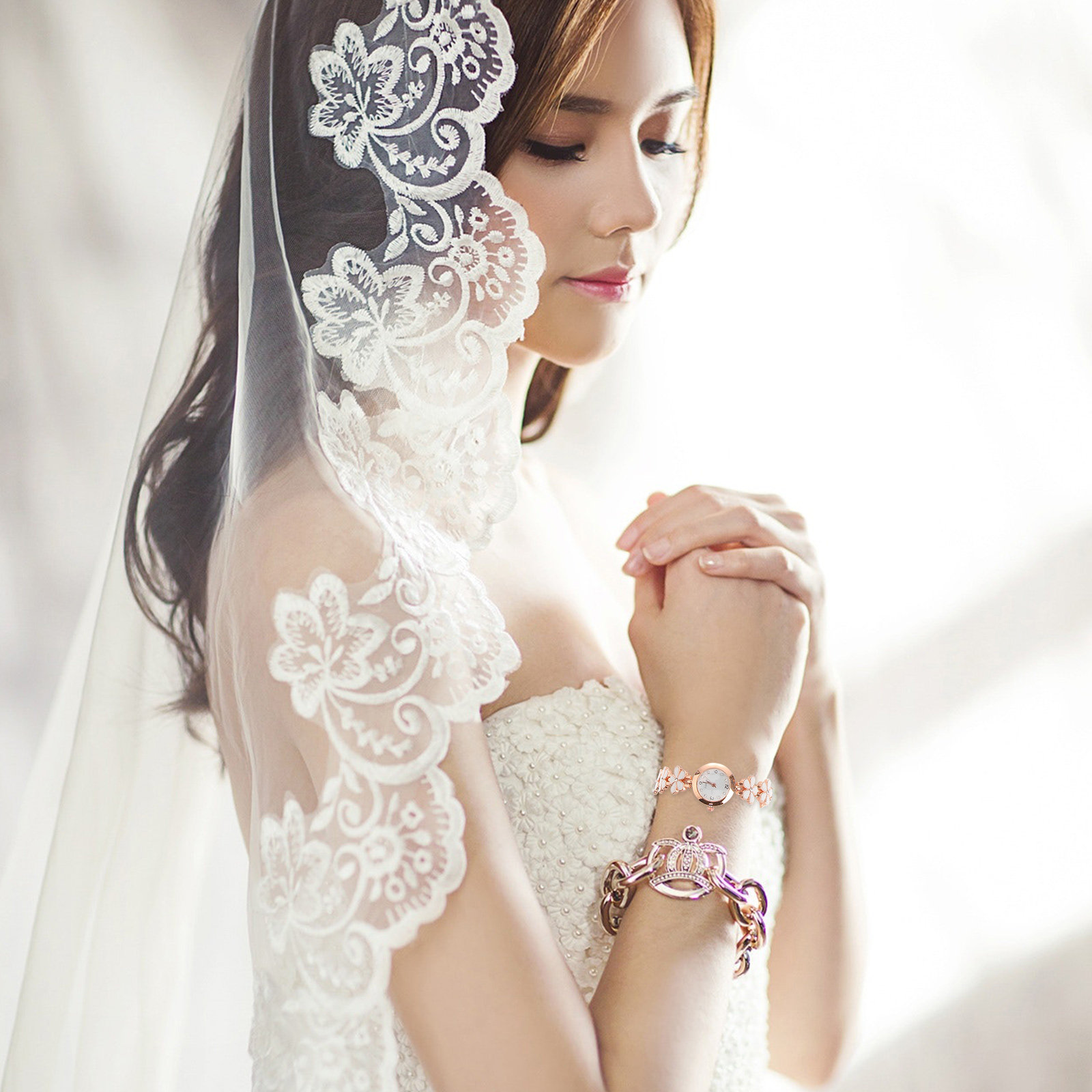 Elegant Crystal Quartz Bracele - Luxury Watches ulasan dan harga