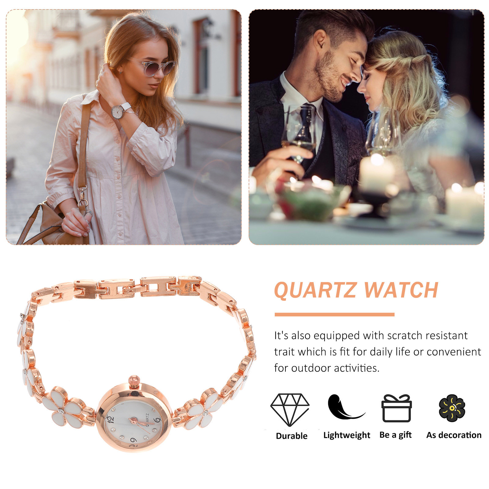 Elegant Crystal Quartz Bracele - Luxury Watches ulasan dan harga