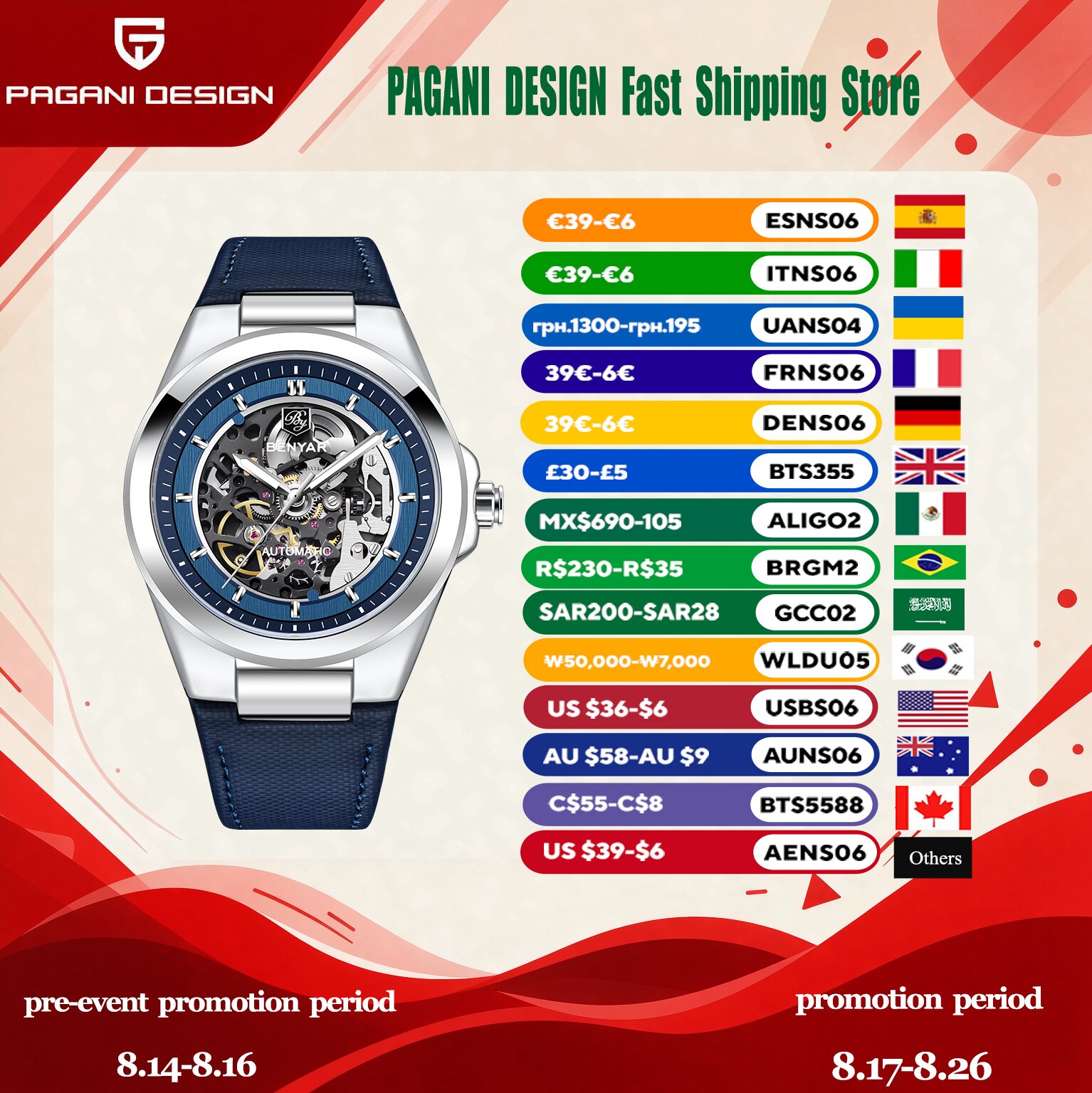 BENYAR Luxury Mens Automatic B - Luxury Watch Sale ulasan dan harga