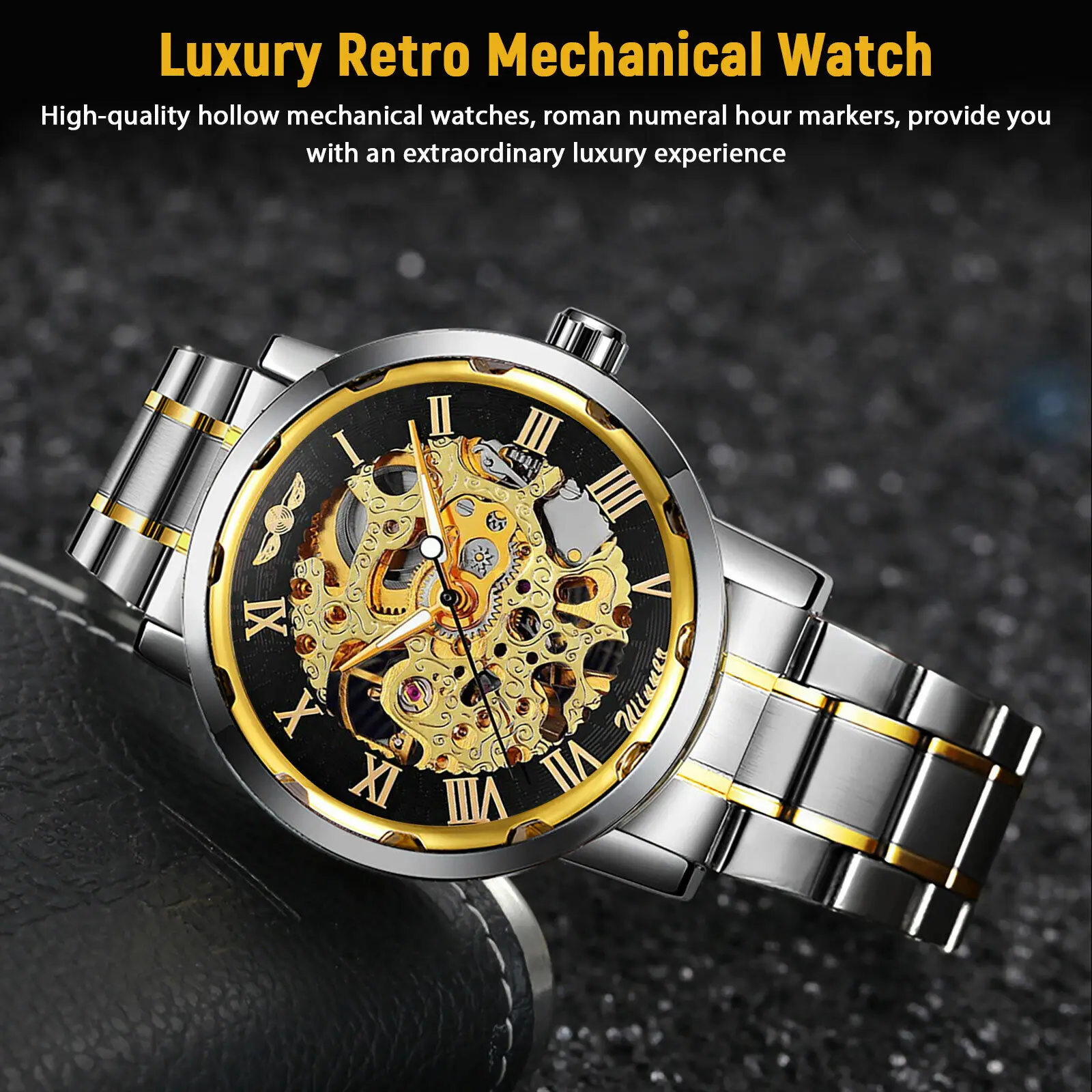 Men's Stainless Steel Strap Ro - Luxury Watch Nice ulasan dan harga